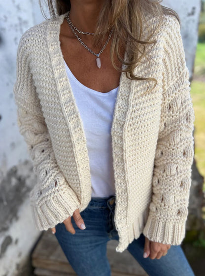Gilet en Maille Torsadée pour Femme