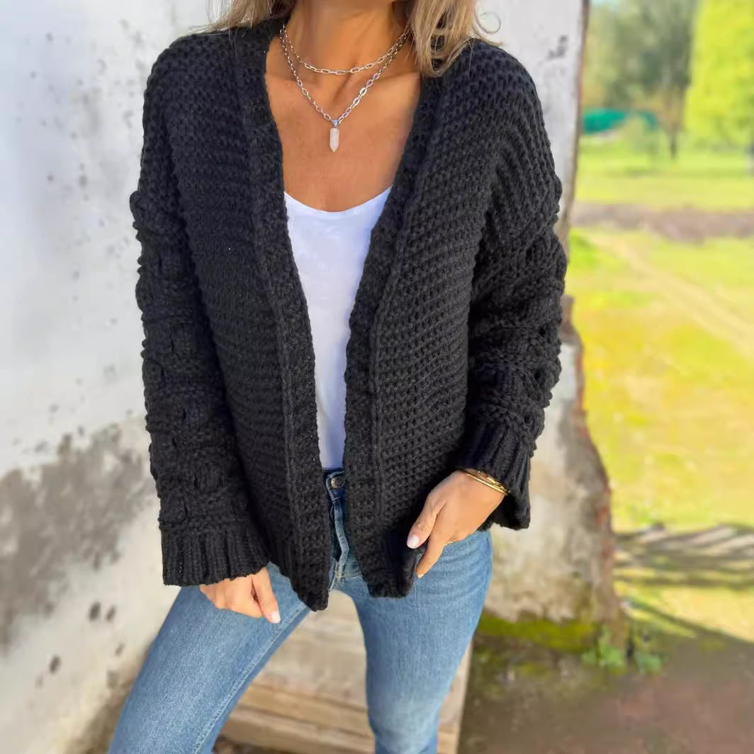 Gilet en Maille Torsadée pour Femme