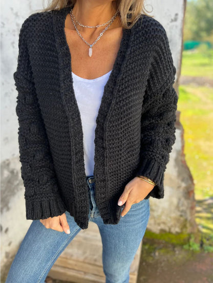 Gilet en Maille Torsadée pour Femme