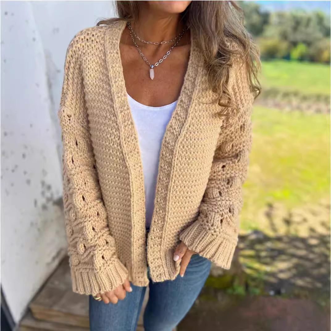 Gilet en Maille Torsadée pour Femme