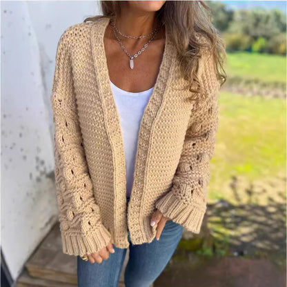 Gilet en Maille Torsadée pour Femme