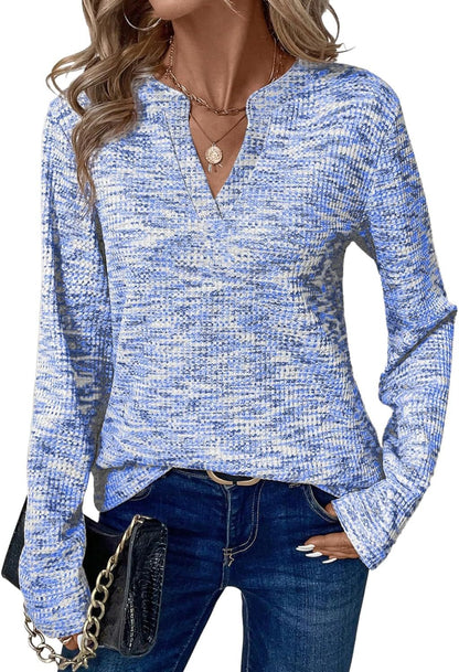 Haut Élégant à Col en V pour Femme
