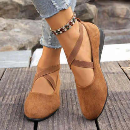 Ballerines À Talons Compensés Fermées