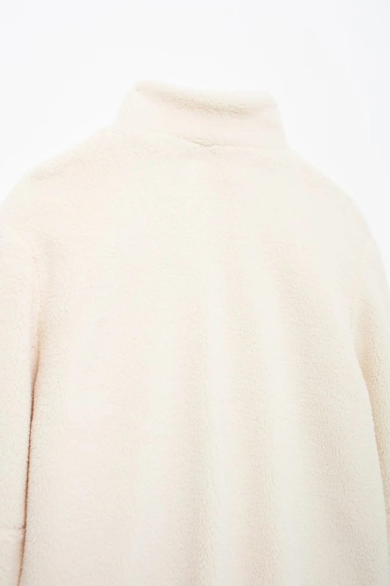 Blouson Douillet à Effet Laineux avec Poches