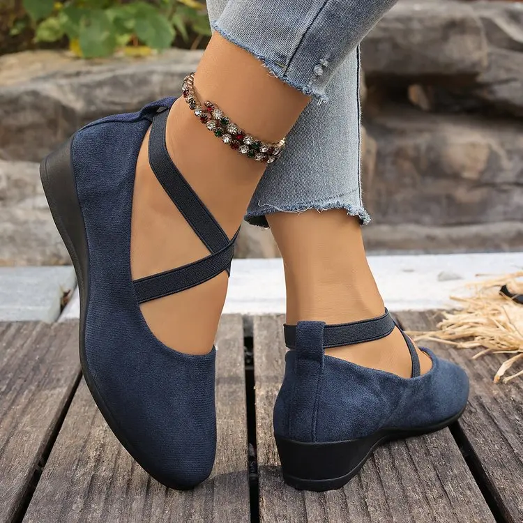 Ballerines À Talons Compensés Fermées
