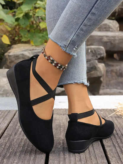 Ballerines À Talons Compensés Fermées