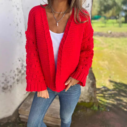 Gilet en Maille Torsadée pour Femme